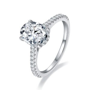 11mm 5-carat firework-cut full moissanite luxuriously set ring