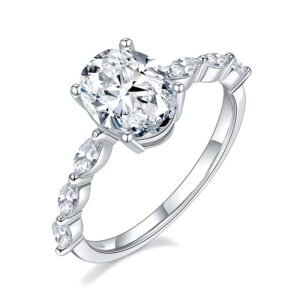 O1CN01teSJ7Z1g2WEKvuhxS_!!3896764084-0-cib Classic four claw inlaid oval moissanite horse eye olive shaped irregular ring