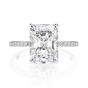 Pear shaped all moissanite ring ins style 925 silver ring