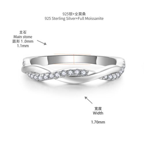 New Water Drop 7 * 10mm2 Carat Full Moissanite Ring, Engagement Ring, Women's Overlapping Wear