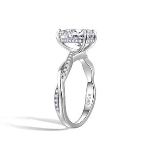 New Water Drop 7 * 10mm2 Carat Full Moissanite Ring, Engagement Ring, Women's Overlapping Wear