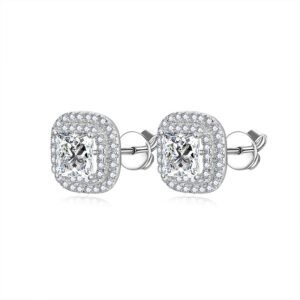 下载 (3) 7 * 9mm pear shaped all moissanite S925 silver plated 18k gold ear hook