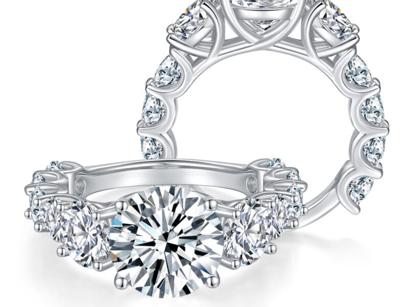 O1CN01IcQXBx1g2WPasCvuE_!!3896764084-0-cib Full diamond round 10.0mm 4-carat all moissanite silver gold-plated ring