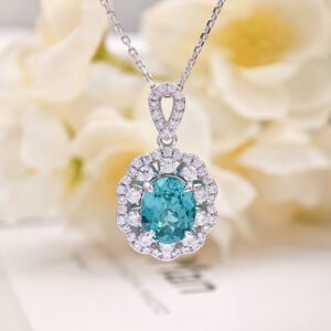 主图_01 Zambia artificially cultivated 5-carat emerald ring silver plated 18K gold synthetic colorful treasure women's ring